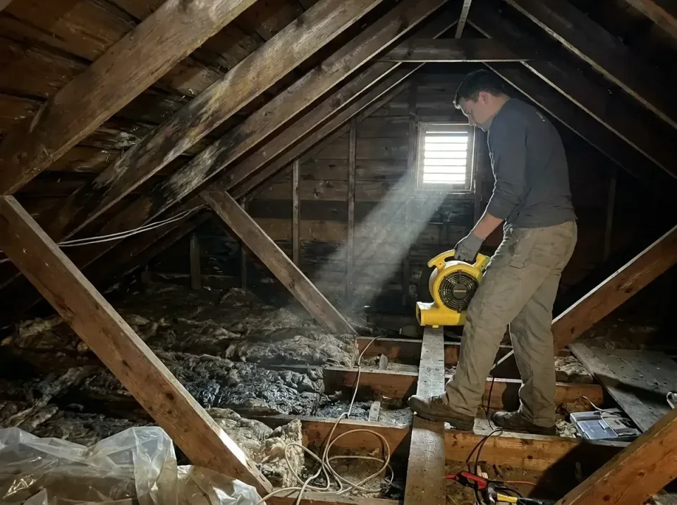 attic-water-damage-drying-proc-007 — frequently asked questions, Emergency Water Extraction & 24/7 Flood Response in Middles…